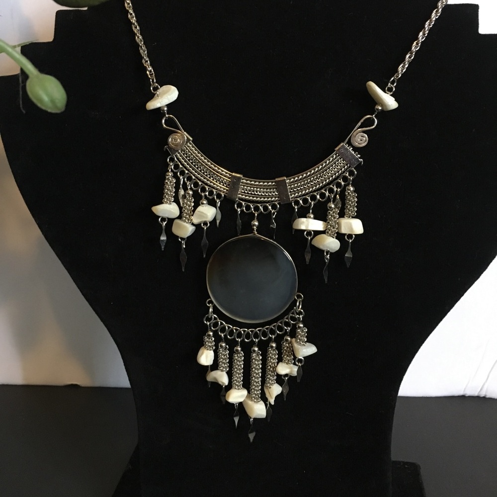 Handmade stone necklace gift idea unique jewelry
